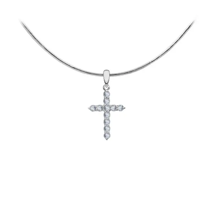 Подвеска декоративный крест из серебра