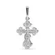 Подвеска крест из белого золота