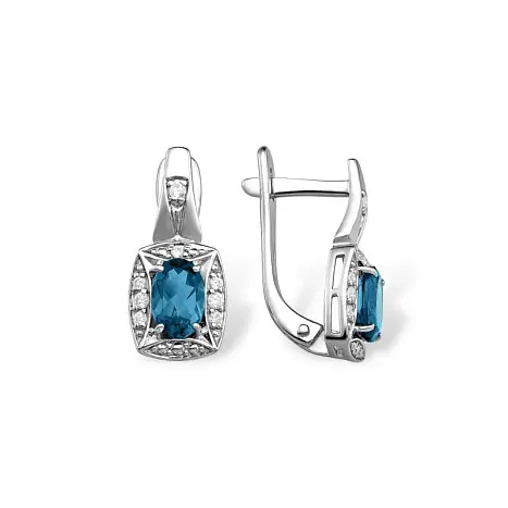 Серьги с английским замком из серебра