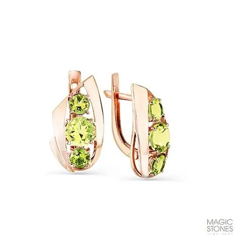 Серьги с английским замком из красного золота