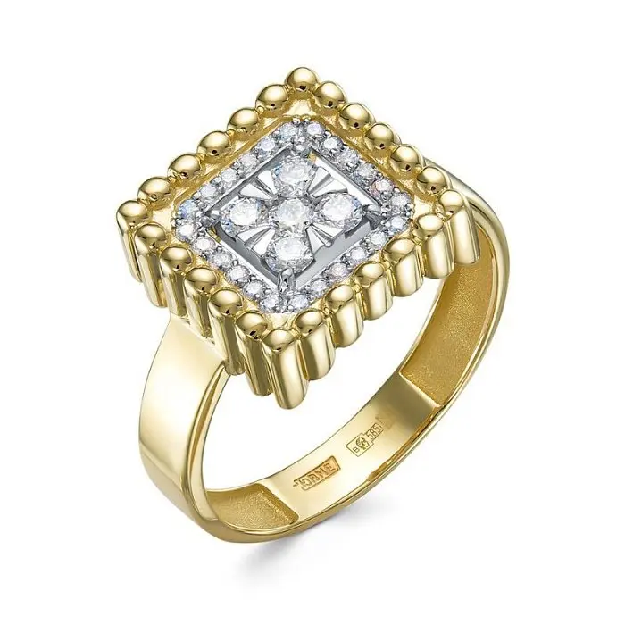 Кольцо декоративное из желтого золота