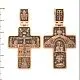 Подвеска крест из комбинированного золота