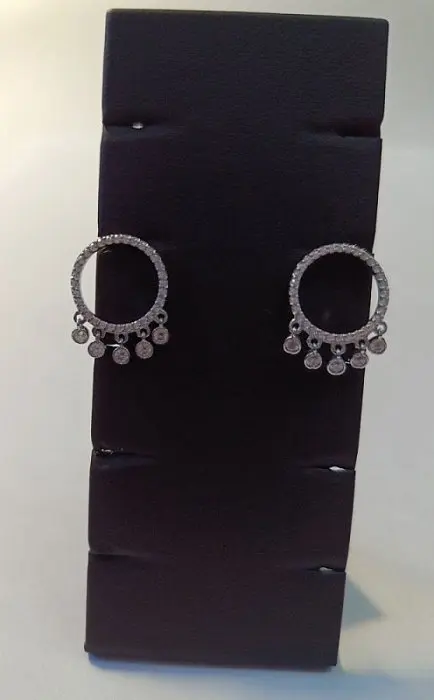 Серьги подвесные из серебра