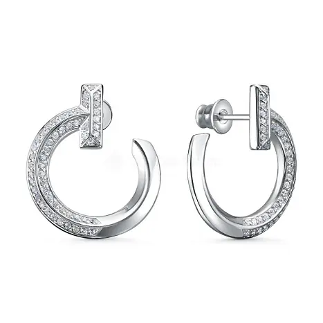 Серьги пуссеты из серебра