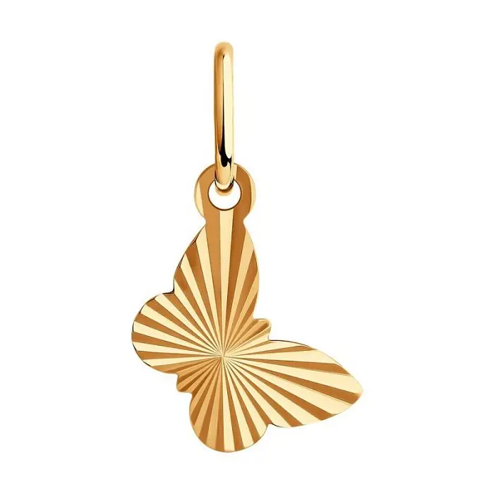 Подвеска декоративная из красного золота
