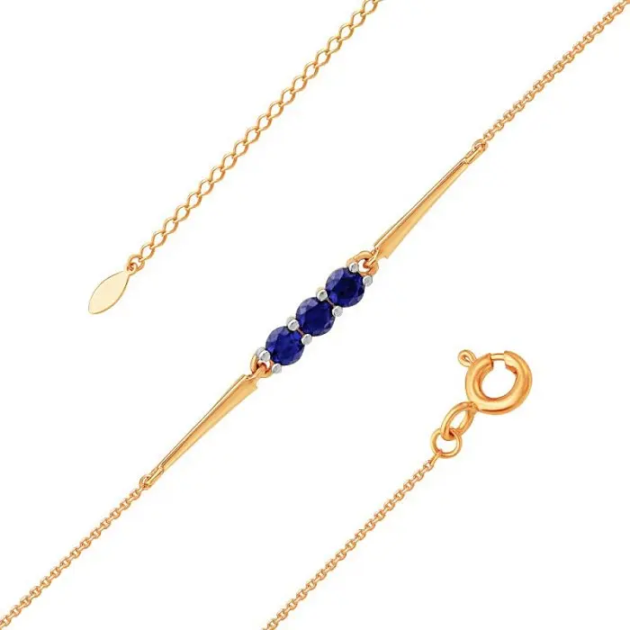 Браслет декоративный из красного золота