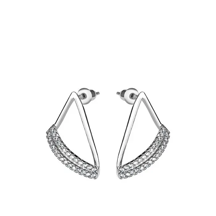 Серьги пуссеты из серебра