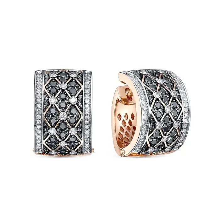 Серьги 12-013-106-2К-ЧбрБр вид 2