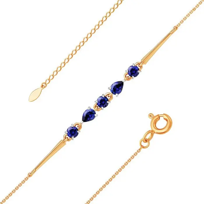 Браслет декоративный из красного золота