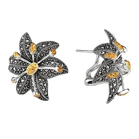 Серьги с английским замком из серебра