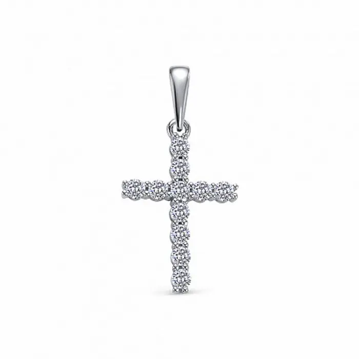 Подвеска декоративный крест из серебра