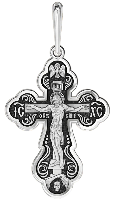 Подвеска крест из серебра