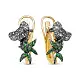 Серьги с английским замком из желтого золота