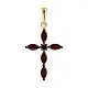 Подвеска декоративный крест из красного золота