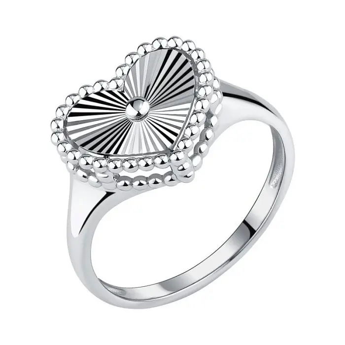 Кольцо декоративное из серебра вид 1