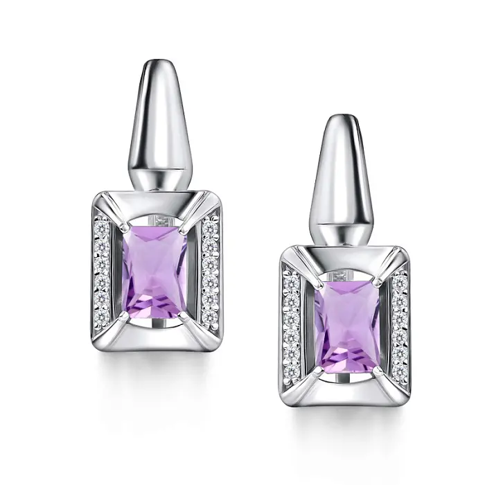 Серьги с английским замком из серебра