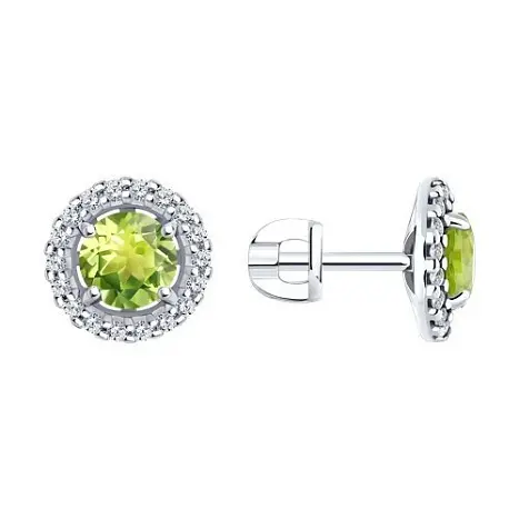 Серьги пуссеты из серебра