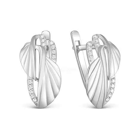 Серьги с английским замком из серебра