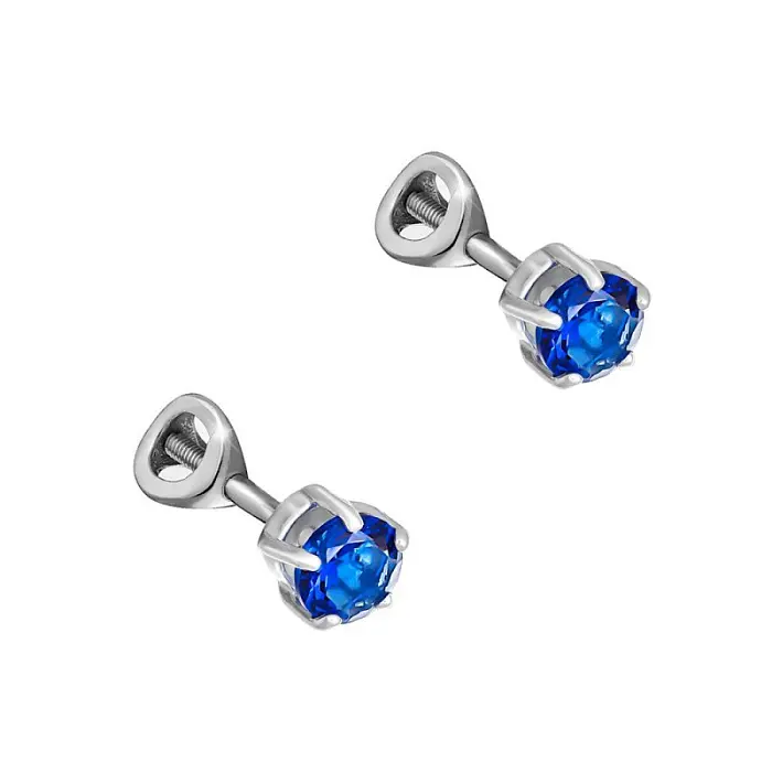 Серьги пуссеты из серебра