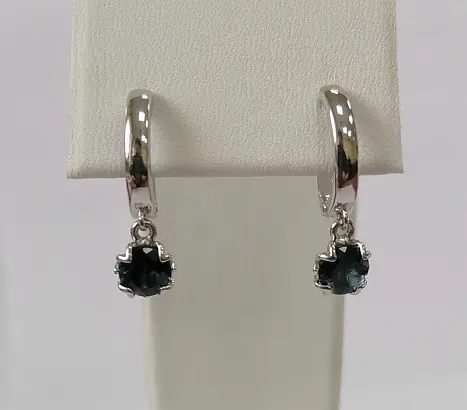Серьги подвесные из серебра