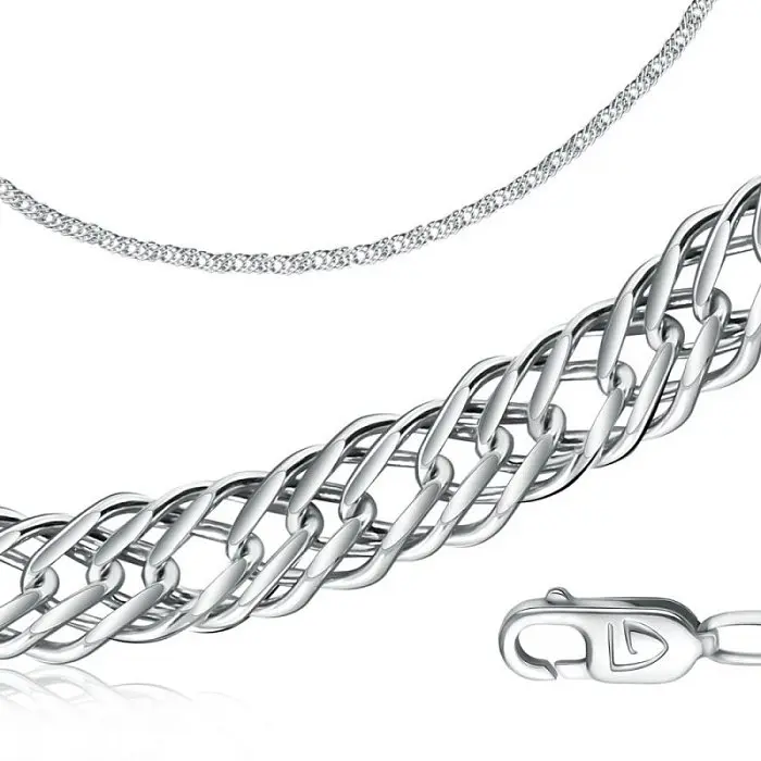 Браслет цепочный из серебра