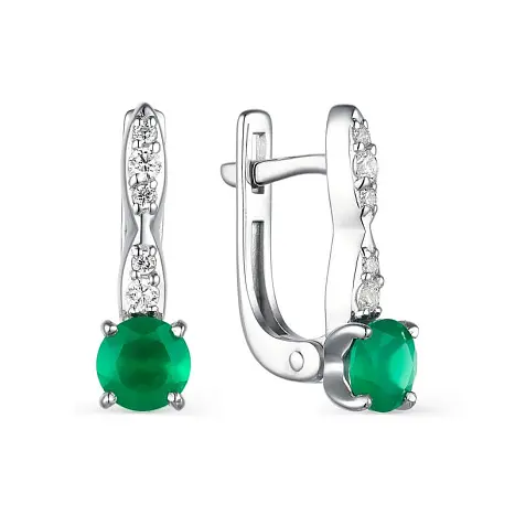 Серьги с английским замком из серебра