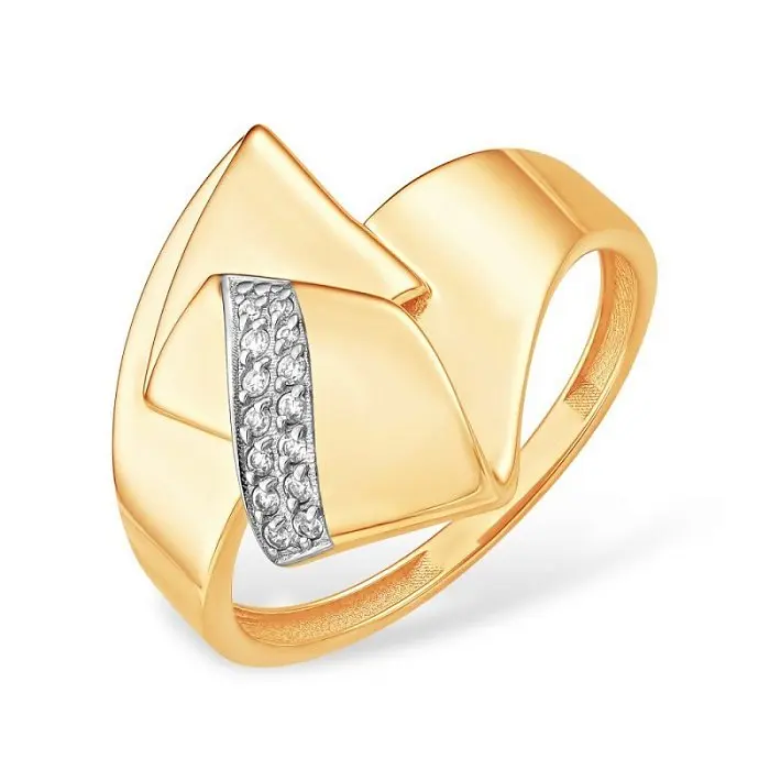 Кольцо декоративное из красного золота