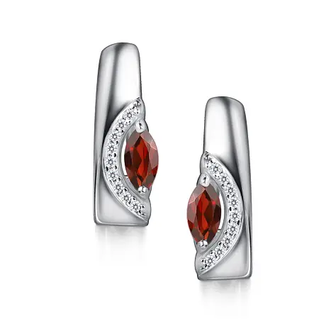 Серьги с английским замком из серебра