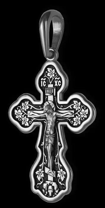Подвеска крест из серебра