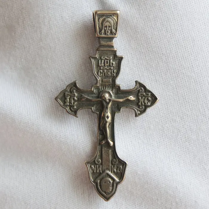 Подвеска крест из серебра