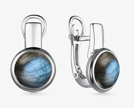 Серьги с английским замком из серебра