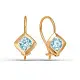 Серьги детские из красного золота