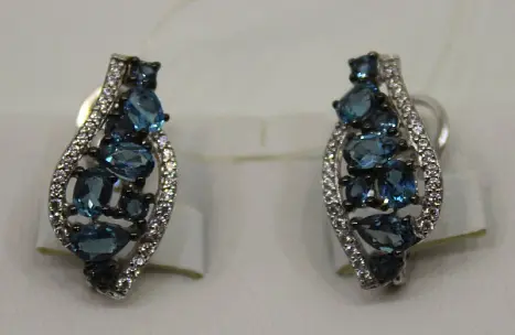 Серьги с английским замком из серебра