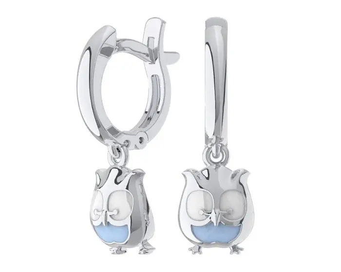 Серьги детские из серебра вид 1