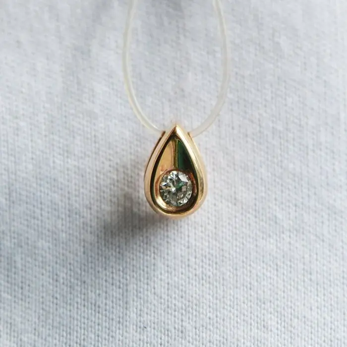 Подвеска бегунок из красного золота