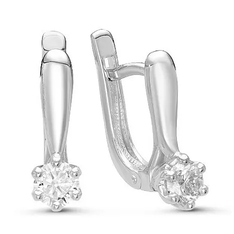 Серьги с английским замком из красного золота