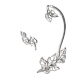 Серьги каффы из серебра