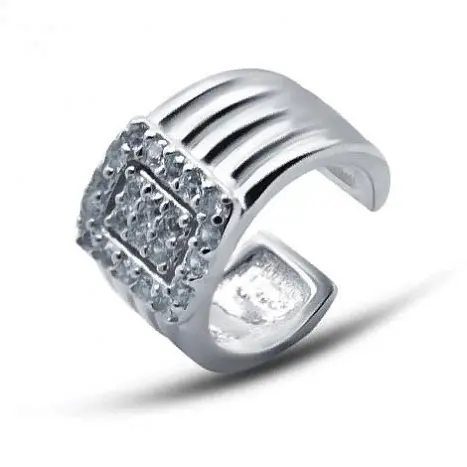 Серьги каффы из серебра