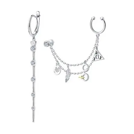 Серьги подвесные из серебра