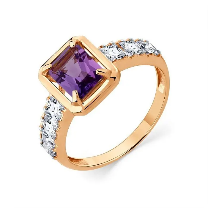 Кольцо декоративное из красного золота