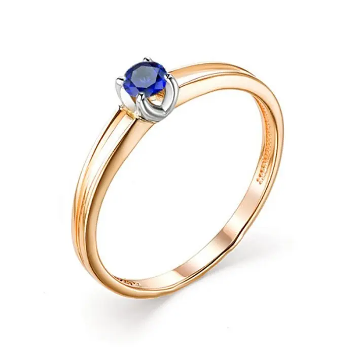 Кольцо декоративное из комбинированного золота