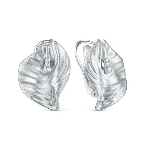 Серьги с английским замком из серебра