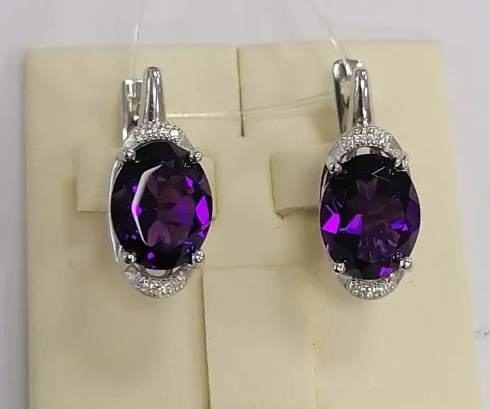 Серьги с английским замком из серебра
