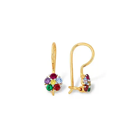 Серьги детские из красного золота