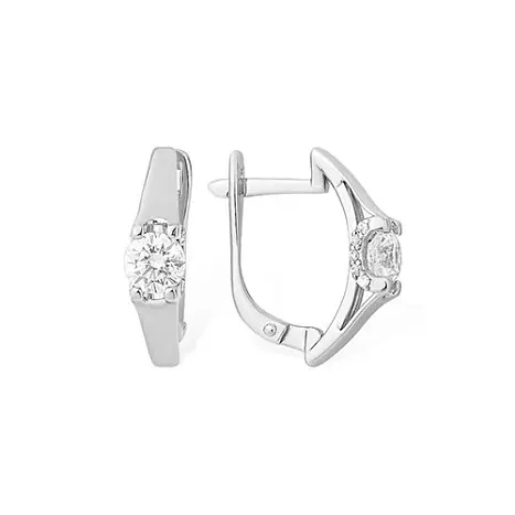 Серьги с английским замком из серебра