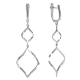 Серьги подвесные из серебра