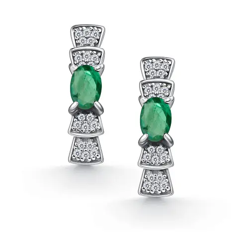 Серьги с английским замком из серебра