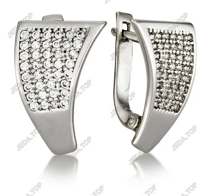 Серьги с английским замком из серебра