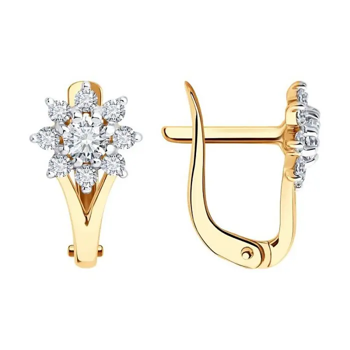 Серьги детские из красного золота