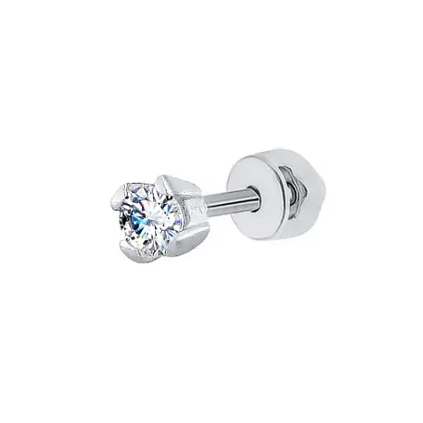 Серьги одиночные из серебра